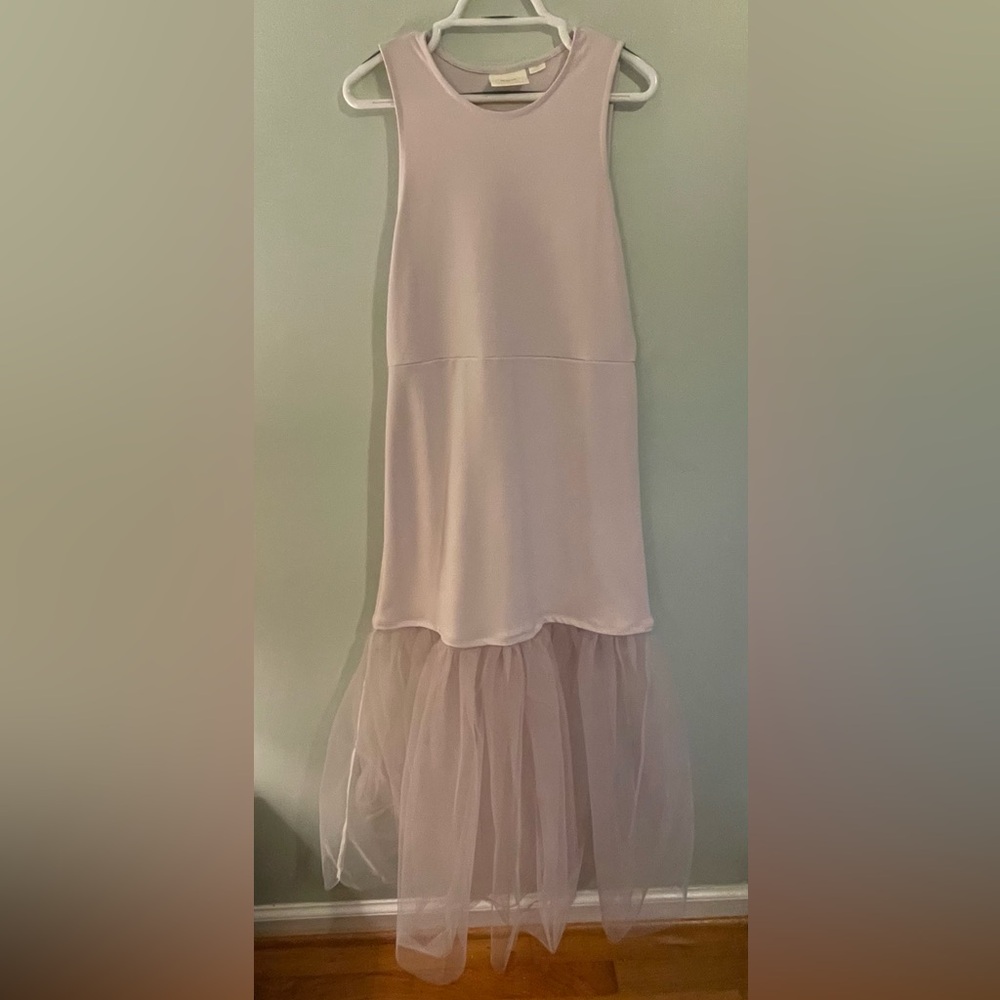 Maxi Dress with Sheer Fringe